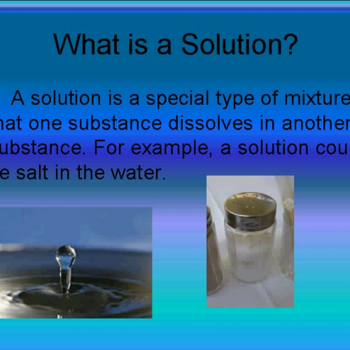 Mixtures and Solutions Project 3