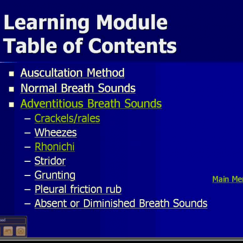 Adventitious Lung sounds