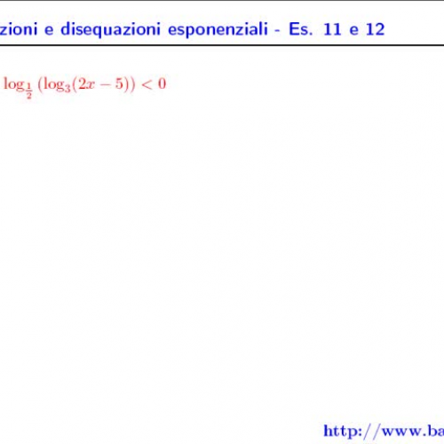 Es. Equazioni e disequazioni log ed exp - Es.