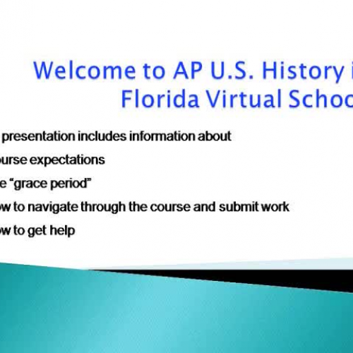 Welcome to A.P. U.S. History in FLVS