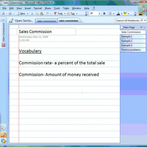 Commission rates and total income