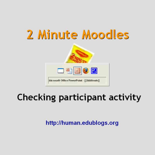 Checking participant activity in Moodle