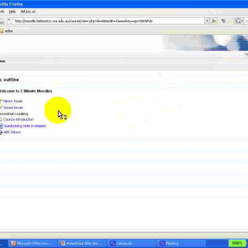 Adding a text page in Moodle