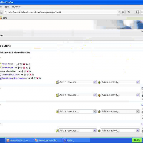 Adding a website link in Moodle
