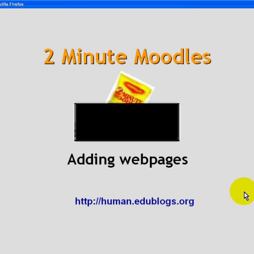 Adding a webpage in Moodle