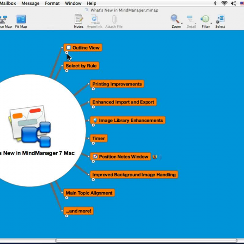 MindManager 7 Macintosh- Outline View