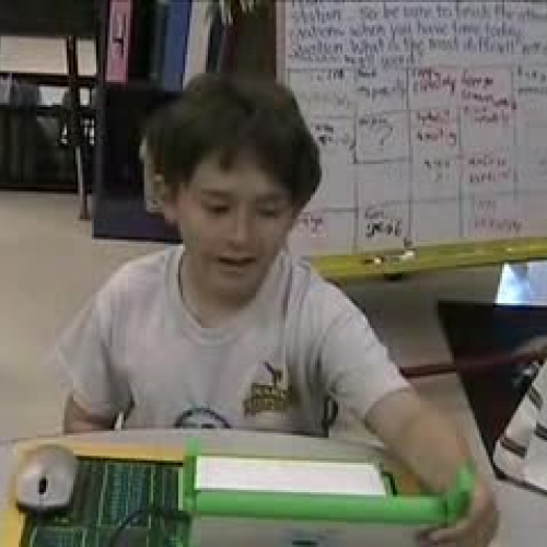 OLPC Green Monster Laptop Project Third Grade