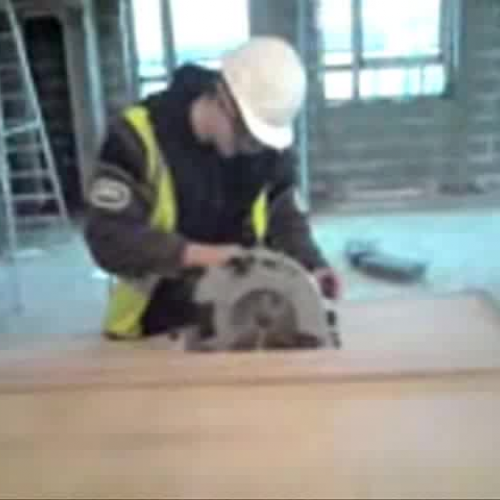 Using a skill saw