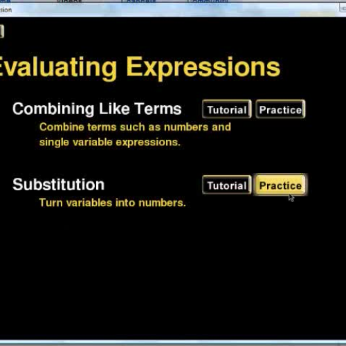 Algebra Substitution