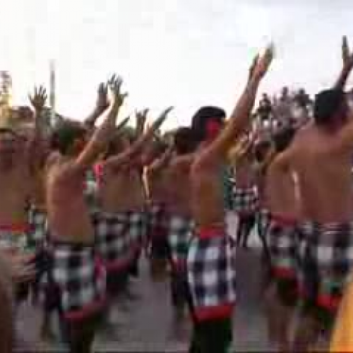 Kecak Dance at Uluwatu Temple Bali Part 1