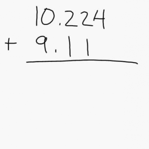 Decimal addition and subtraction