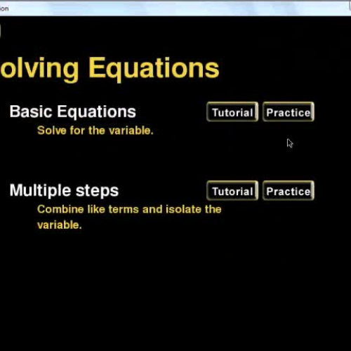 Algebra Solving Basic Equations