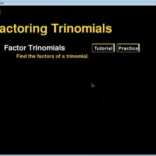 Algebra Factoring Trinomials