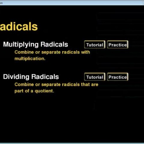 Algebra Multiplying Radicals