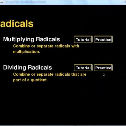 Algebra Dividing Radicals