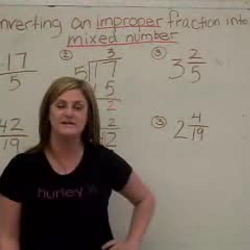 Improper Fractions into Mixed Numbers