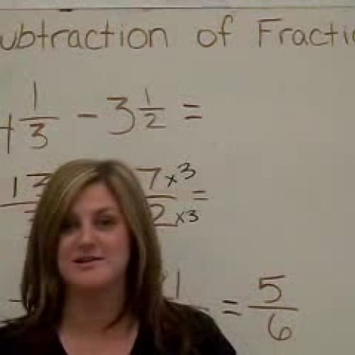 Subtraction of Fraction