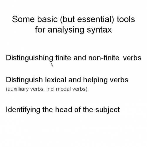 Basic Tools for Analysis