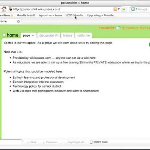 Wikispaces - New Page