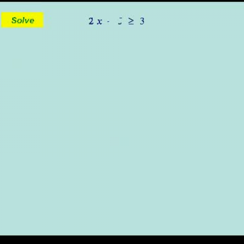 Solving Inequalities