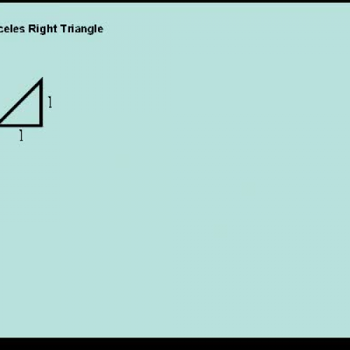 Special Triangles- 45-45-90