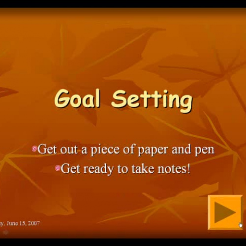 Goal Setting