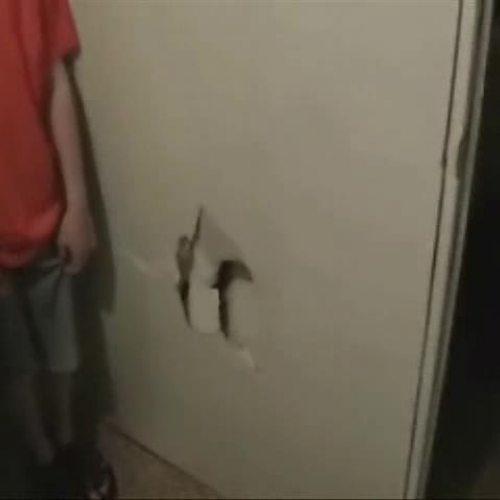 Kids Repair Large Hole In Drywall