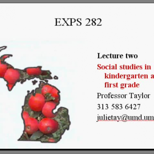 EXPS 282-Social Studies in Kindergarten and F
