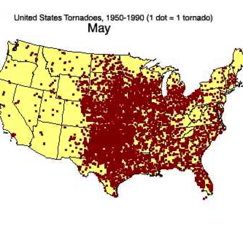 US Tornadoes 1950 to1990