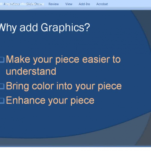 Adding Graphics to Multimedia Projects