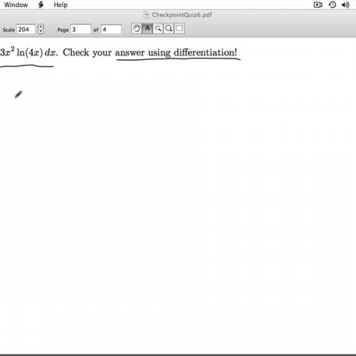 Applied Calculus Checkpoint Quiz 06 Part 3 of