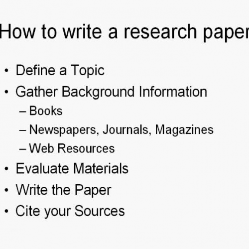 How to write a research paper with PMM