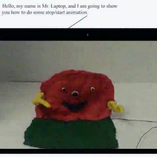 Mr. Laptop Teaches Stop Start Animation