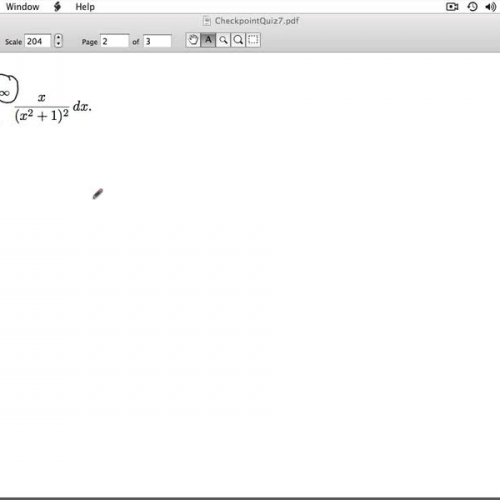 Applied Calculus Checkpoint Quiz 07 Part 2 of