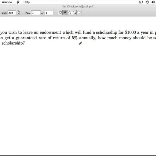 Applied Calculus Checkpoint Quiz 07 Part 3 of