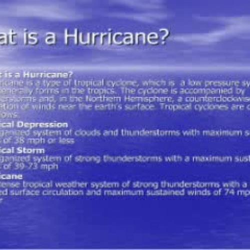 What is a hurricane?