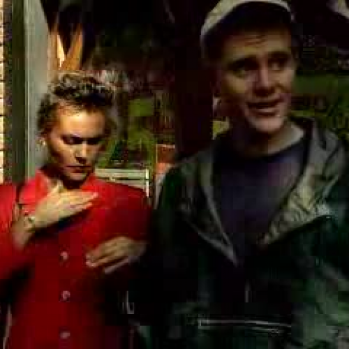 In front of the travel agency