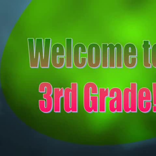 3rd Grade Welcome Video
