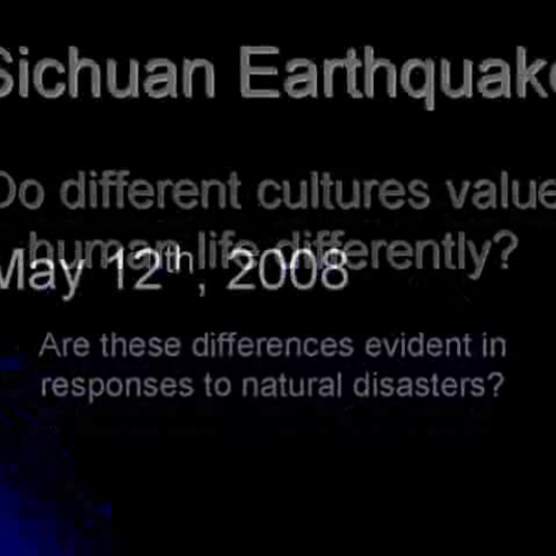 China Earthquake and Hurricane Katrina