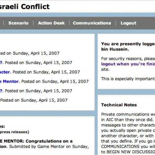 Arab-Israeli Conflict Simulation