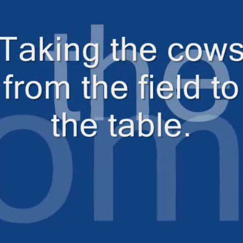 Taking the Cows from the Field to the Table