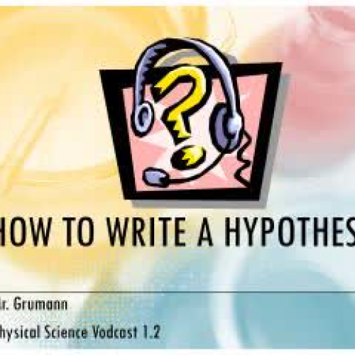 CMS Physical Science- how to write a hypothes