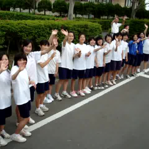 Japanese junior high send off