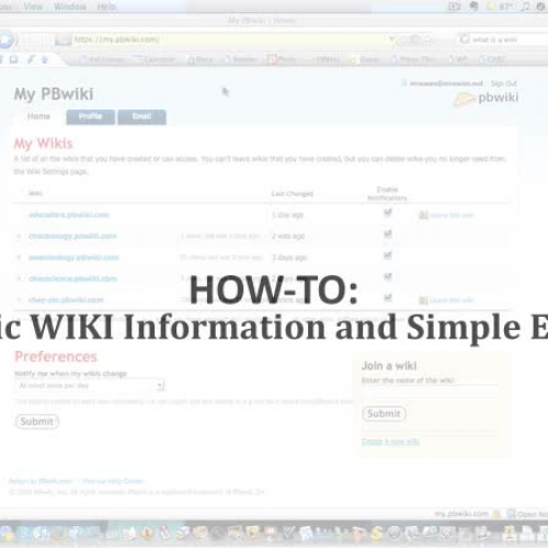 How-To - Basic Wiki Information and Simple Ed