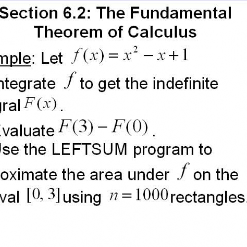 Section 6.3 Part 1
