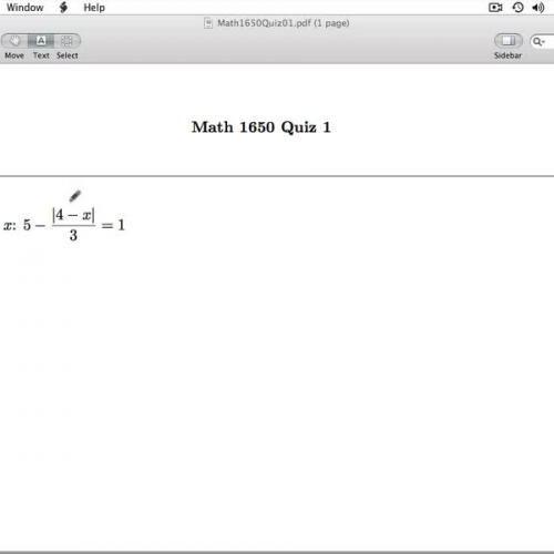 Math 1650 Quiz 01 Key