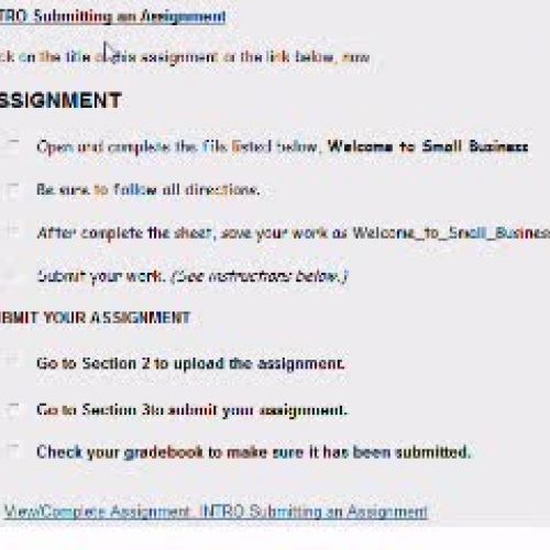 How to Submit an Assignment