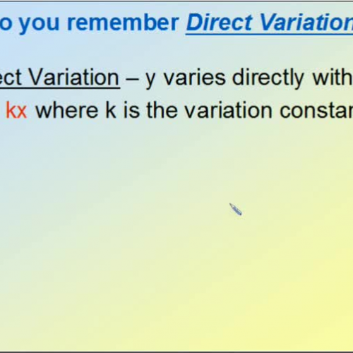 Direct Variation KORNCAST