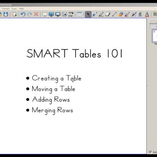 An Introduction to Tables in SMARTnotebook 10