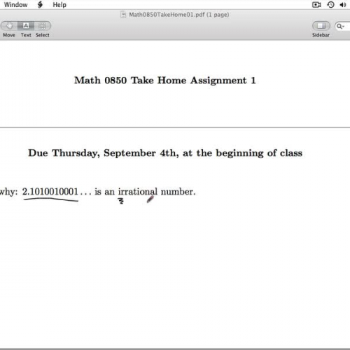 Math 0850 Take Home 01 Key